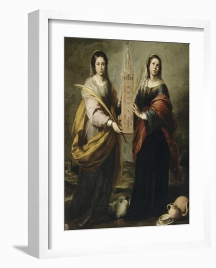 Sainte Juste et sainte Rufine-Bartolome Esteban Murillo-Framed Giclee Print