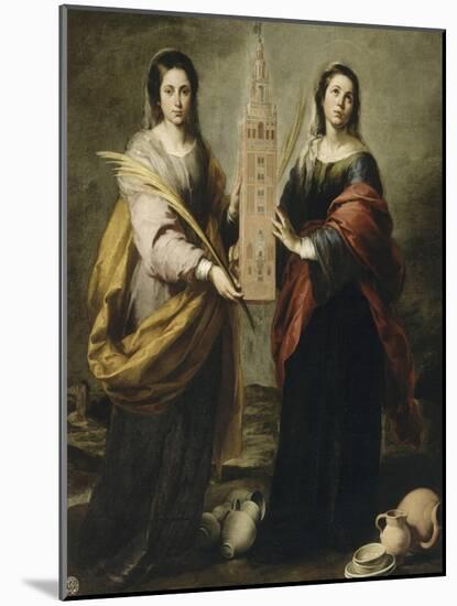 Sainte Juste et sainte Rufine-Bartolome Esteban Murillo-Mounted Giclee Print