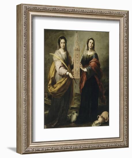 Sainte Juste et sainte Rufine-Bartolome Esteban Murillo-Framed Giclee Print