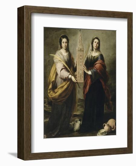 Sainte Juste et sainte Rufine-Bartolome Esteban Murillo-Framed Giclee Print