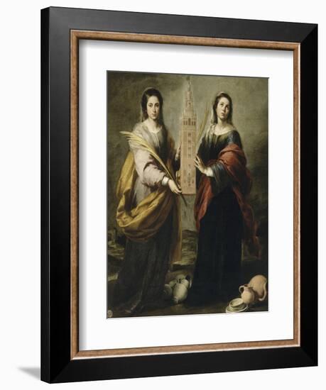 Sainte Juste et sainte Rufine-Bartolome Esteban Murillo-Framed Giclee Print