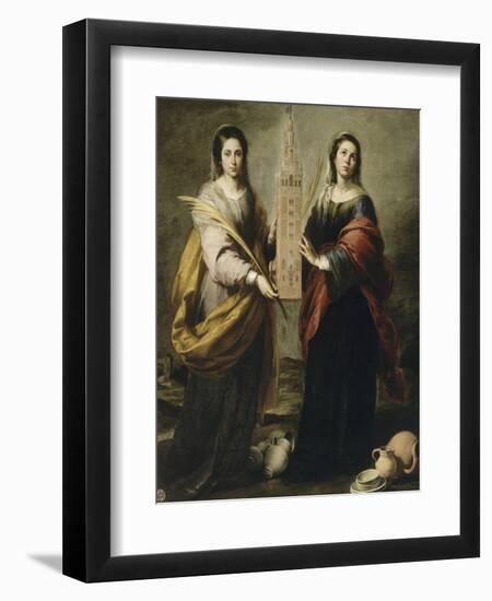 Sainte Juste et sainte Rufine-Bartolome Esteban Murillo-Framed Giclee Print