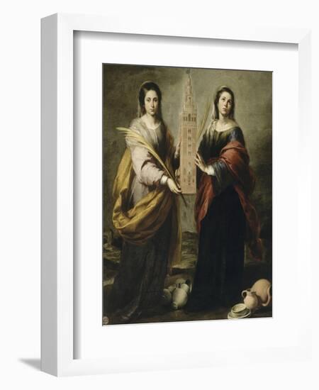 Sainte Juste et sainte Rufine-Bartolome Esteban Murillo-Framed Giclee Print