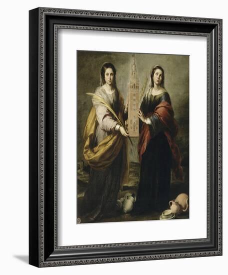 Sainte Juste et sainte Rufine-Bartolome Esteban Murillo-Framed Giclee Print