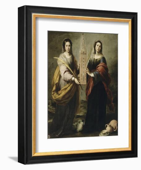 Sainte Juste et sainte Rufine-Bartolome Esteban Murillo-Framed Giclee Print
