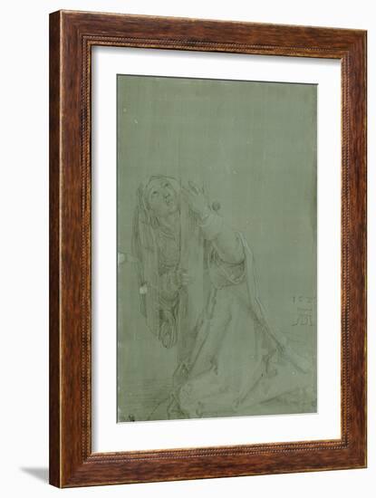 Sainte Madeleine à genoux au pied de la croix-Albrecht Dürer-Framed Giclee Print