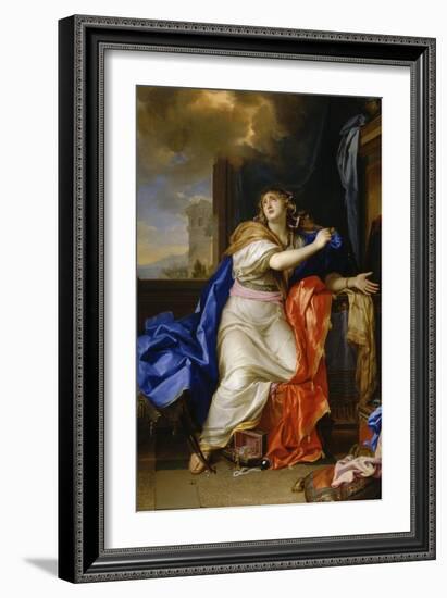 Sainte Madeleine repentante renonce à toutes les vanités de la vie-Charles Le Brun-Framed Giclee Print