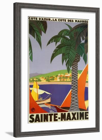 Sainte-Maxime-Roger Broders-Framed Art Print