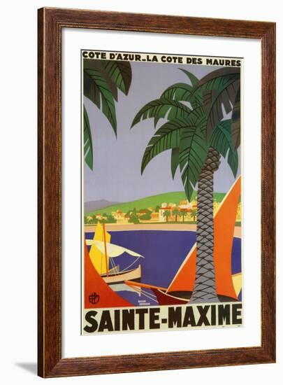 Sainte-Maxime-Roger Broders-Framed Art Print