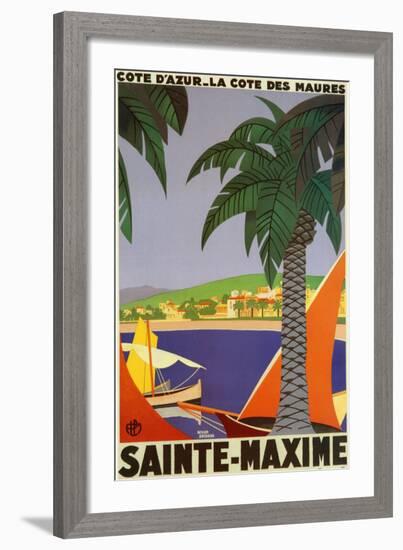 Sainte-Maxime-Roger Broders-Framed Art Print