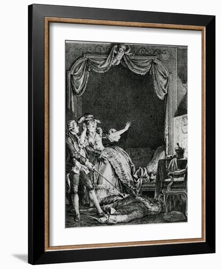 'sainte Vierge!' S'Ecria-T-Elle Qu'Allons Nous Devenir? Un Homme Tue Chez Moi!', Illustration…-Jean Michel the Younger Moreau-Framed Giclee Print