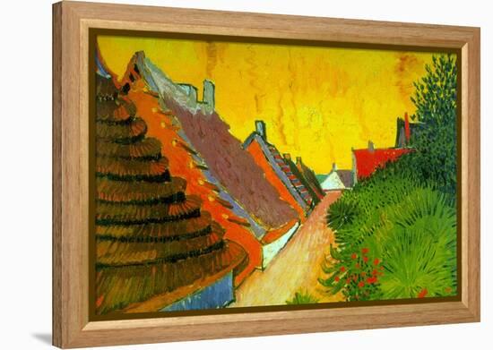 Saintes-Maries Road Through The Town-Vincent van Gogh-Framed Stretched Canvas