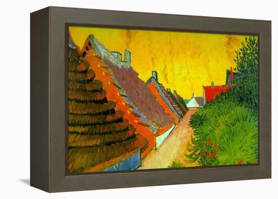 Saintes-Maries Road Through The Town-Vincent van Gogh-Framed Stretched Canvas