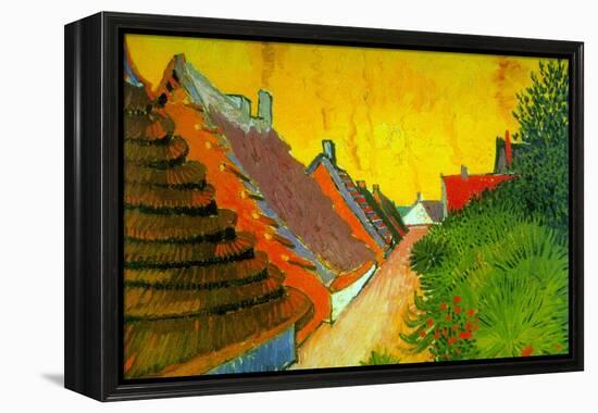 Saintes-Maries Road Through The Town-Vincent van Gogh-Framed Stretched Canvas