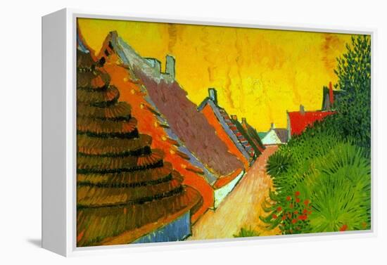 Saintes-Maries Road Through The Town-Vincent van Gogh-Framed Stretched Canvas