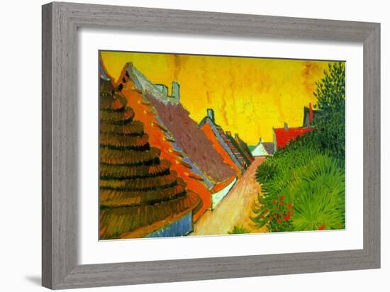 Saintes-Maries Road Through The Town-Vincent van Gogh-Framed Art Print