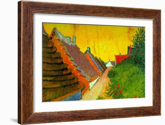 Saintes-Maries Road Through The Town-Vincent van Gogh-Framed Art Print