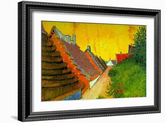 Saintes-Maries Road Through the Town-Vincent van Gogh-Framed Art Print