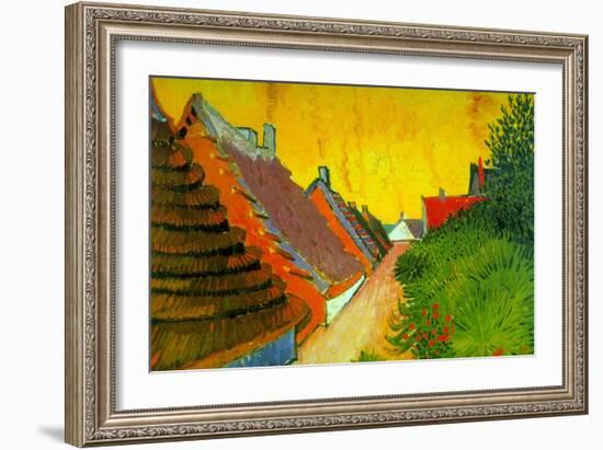 Saintes-Maries Road Through The Town-Vincent van Gogh-Framed Art Print