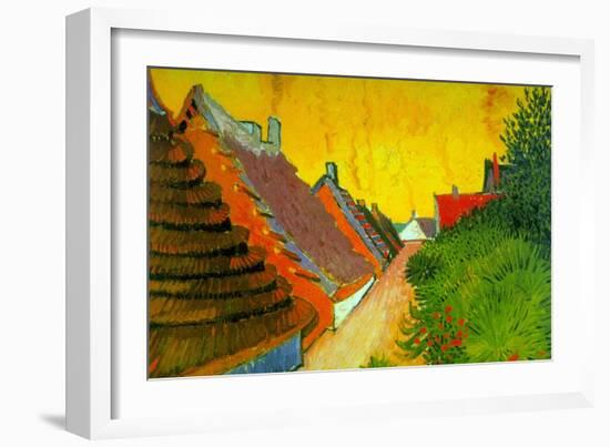 Saintes-Maries Road Through The Town-Vincent van Gogh-Framed Art Print