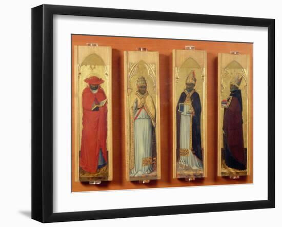 Saints Ambrose, Jerome, Augustine and Gregory-Sassetta-Framed Giclee Print