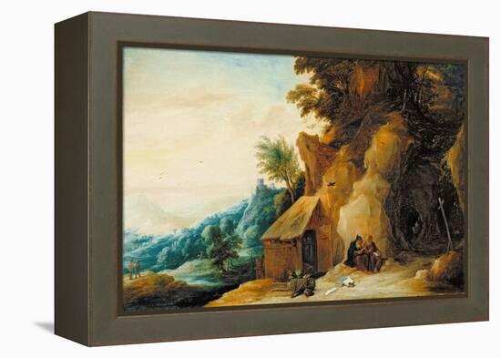 Saints Anthony and Paul in a Landscape, C.1636-38-David Teniers the Younger-Framed Premier Image Canvas