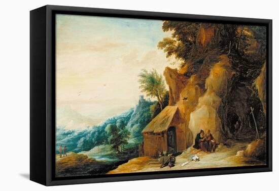 Saints Anthony and Paul in a Landscape, C.1636-38-David Teniers the Younger-Framed Premier Image Canvas