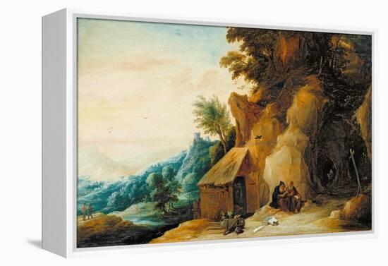 Saints Anthony and Paul in a Landscape, C.1636-38-David Teniers the Younger-Framed Premier Image Canvas