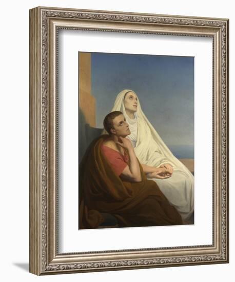 Saints Augustine and Monica, 1854-Ary Scheffer-Framed Giclee Print