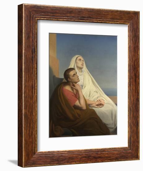 Saints Augustine and Monica, 1854-Ary Scheffer-Framed Giclee Print