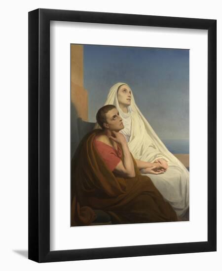 Saints Augustine and Monica, 1854-Ary Scheffer-Framed Giclee Print