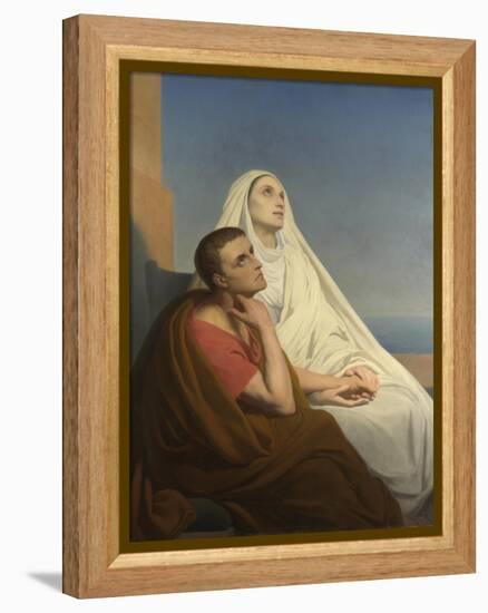 Saints Augustine and Monica, 1854-Ary Scheffer-Framed Premier Image Canvas