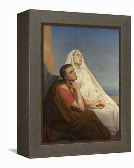 Saints Augustine and Monica, 1854-Ary Scheffer-Framed Premier Image Canvas