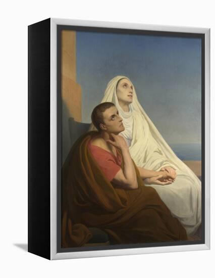 Saints Augustine and Monica, 1854-Ary Scheffer-Framed Premier Image Canvas