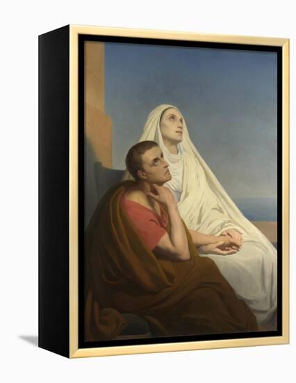 Saints Augustine and Monica, 1854-Ary Scheffer-Framed Premier Image Canvas