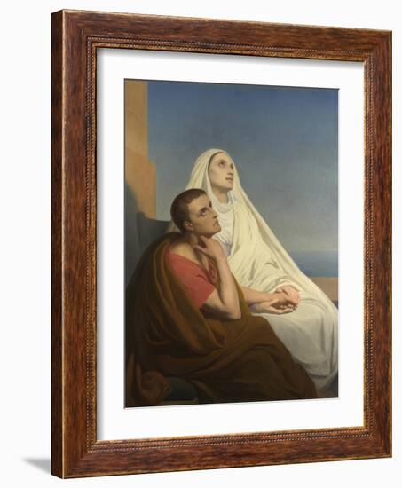 Saints Augustine and Monica, 1854-Ary Scheffer-Framed Giclee Print