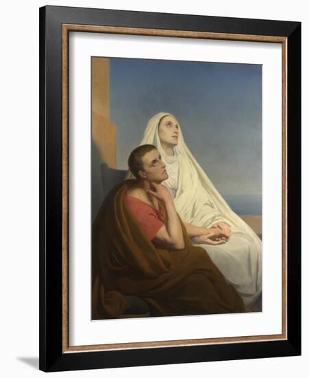 Saints Augustine and Monica, 1854-Ary Scheffer-Framed Giclee Print