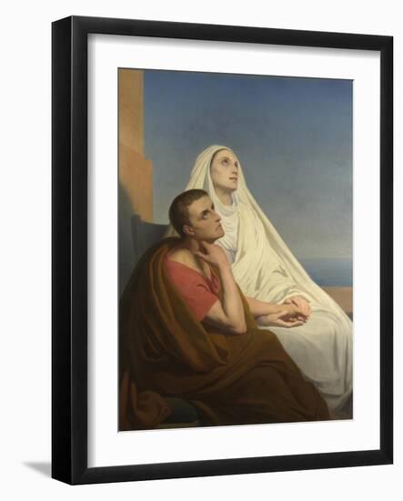 Saints Augustine and Monica, 1854-Ary Scheffer-Framed Giclee Print