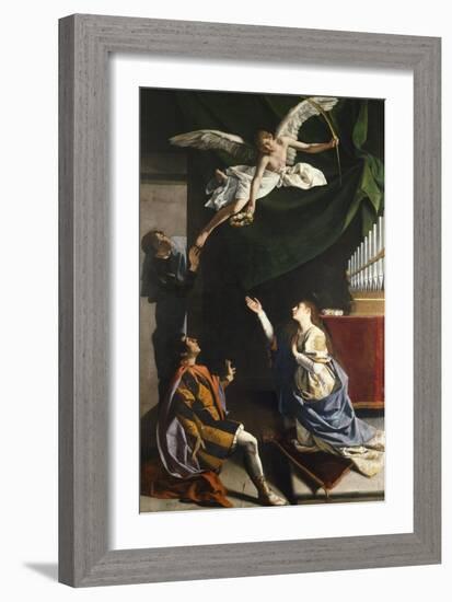 Saints Cecilia, Valerian, and Tiburcio, Circa 1620-Orazio Gentileschi-Framed Giclee Print