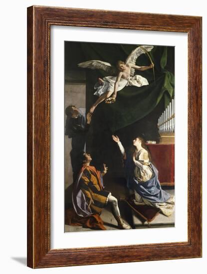 Saints Cecilia, Valerian, and Tiburcio, Circa 1620-Orazio Gentileschi-Framed Giclee Print