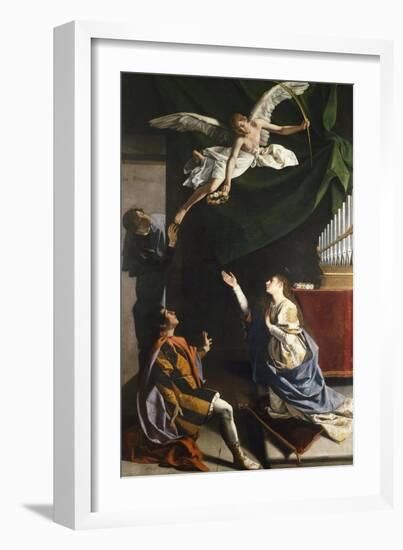 Saints Cecilia, Valerian, and Tiburcio, Circa 1620-Orazio Gentileschi-Framed Giclee Print