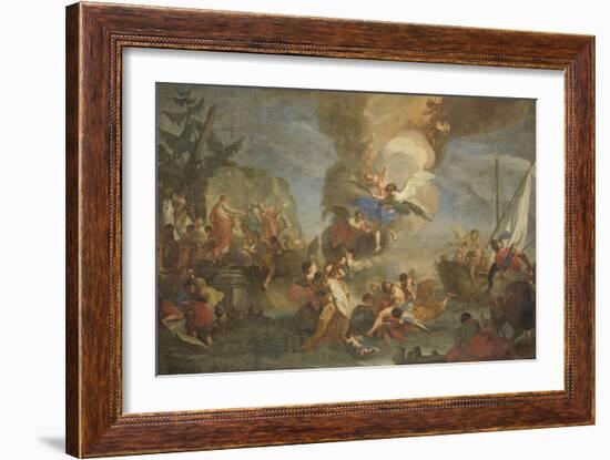 Saints Cosmas and Damian Saved by Angels-Antonio Balestra-Framed Giclee Print