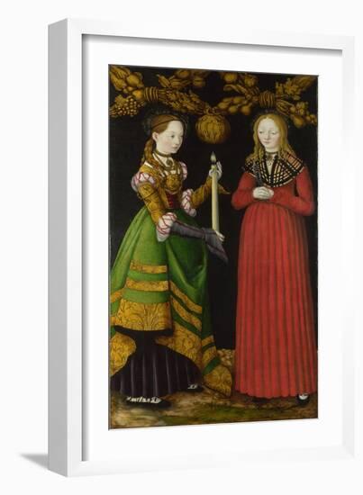 Saints Genevieve and Apollonia, 1506-Lucas Cranach the Elder-Framed Giclee Print