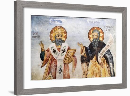 Saints in Church of the Virgin Mary, Bachkovo Monastery, Rhodope Mountains, Bulgaria-null-Framed Giclee Print