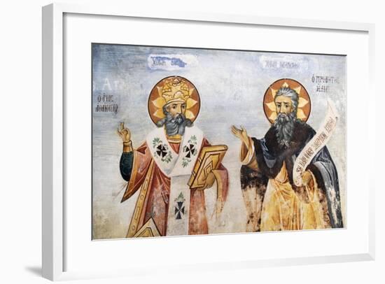 Saints in Church of the Virgin Mary, Bachkovo Monastery, Rhodope Mountains, Bulgaria-null-Framed Giclee Print