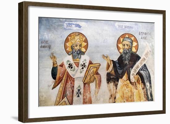 Saints in Church of the Virgin Mary, Bachkovo Monastery, Rhodope Mountains, Bulgaria-null-Framed Giclee Print