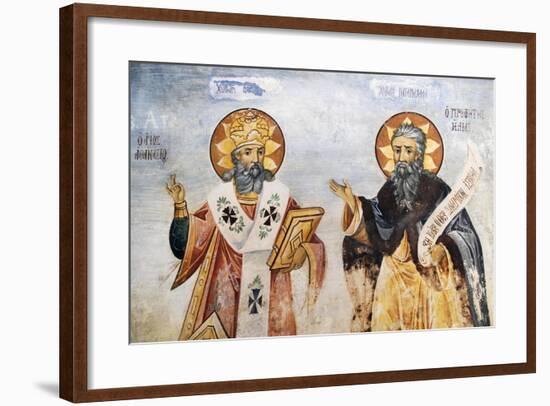 Saints in Church of the Virgin Mary, Bachkovo Monastery, Rhodope Mountains, Bulgaria-null-Framed Giclee Print