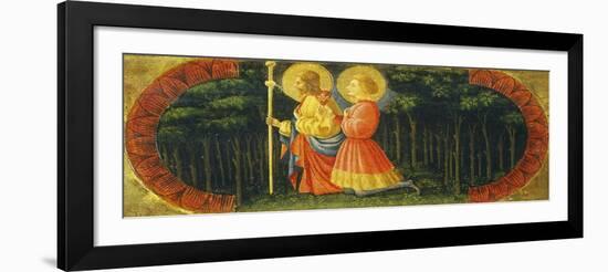 Saints James and Ansano in Prayer, Detail from Quarate Predella-Paolo Uccello-Framed Giclee Print