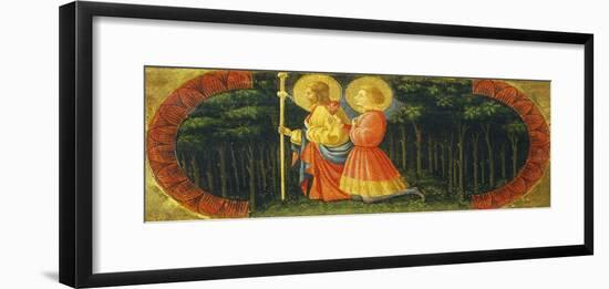 Saints James and Ansano in Prayer, Detail from Quarate Predella-Paolo Uccello-Framed Giclee Print