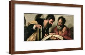 Saints John the Evangelist and Mark Discussing their Writings-Bernardo Strozzi-Framed Giclee Print